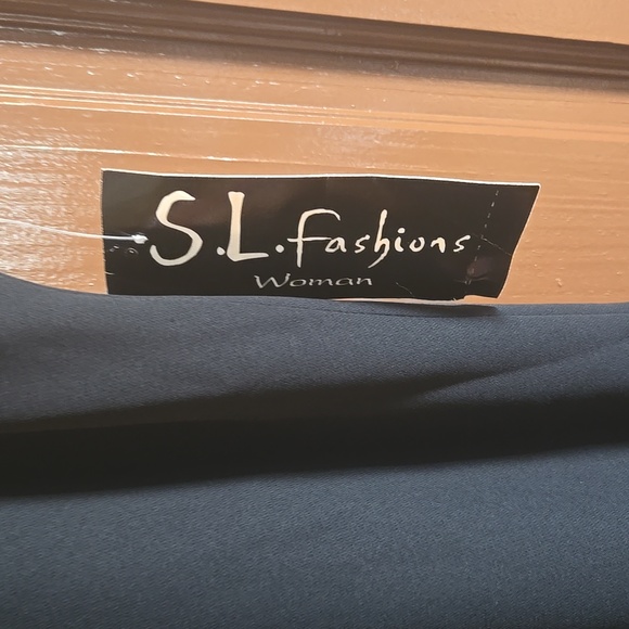 S.L. Fashions-Blk tiered georgette sleeveless dress Suze 22W NWT. - Picture 3 of 6